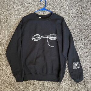 Gildan Black Crewneck Sweater with Graphic Design
